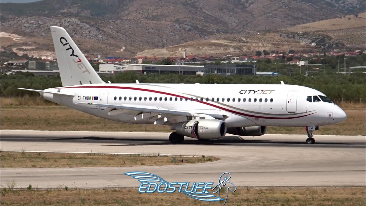 CityJet - Sukhoi Superjet SSJ-100 EI-FWB - Landing at Split Airport LDSP/SPU