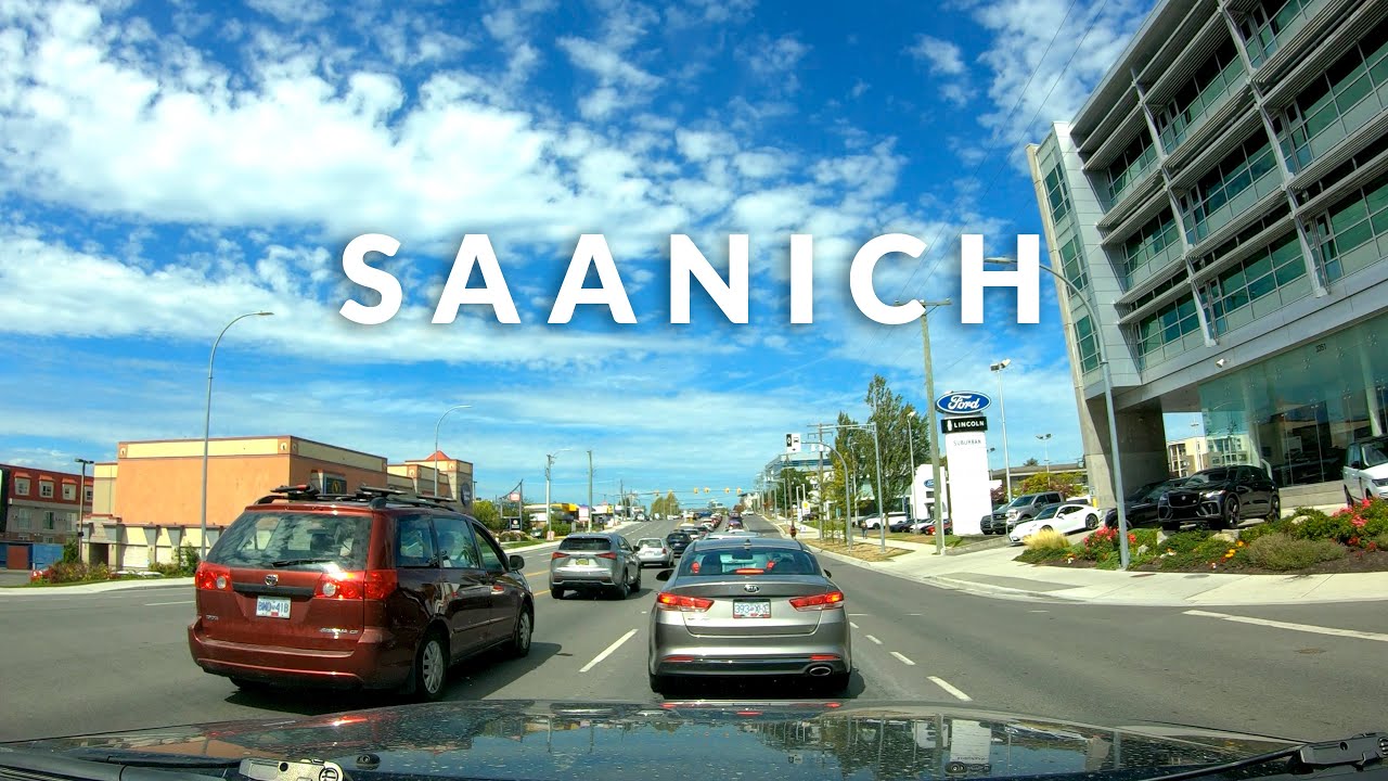 Saanich BC Downtown Drive 4K - British Columbia, Canada (Vancouver Island)