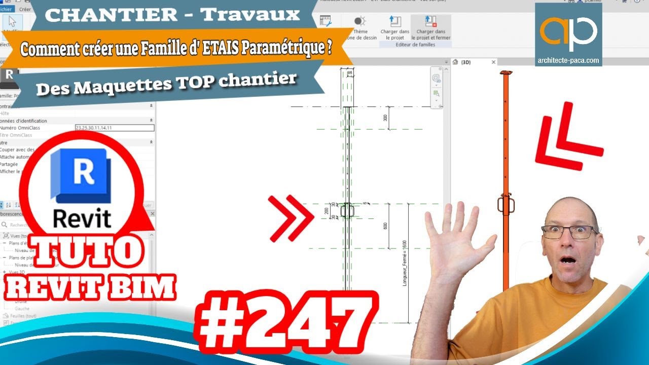 CHANTIER REVIT : Comment créer une famille d'ETAIS paramétrique ?