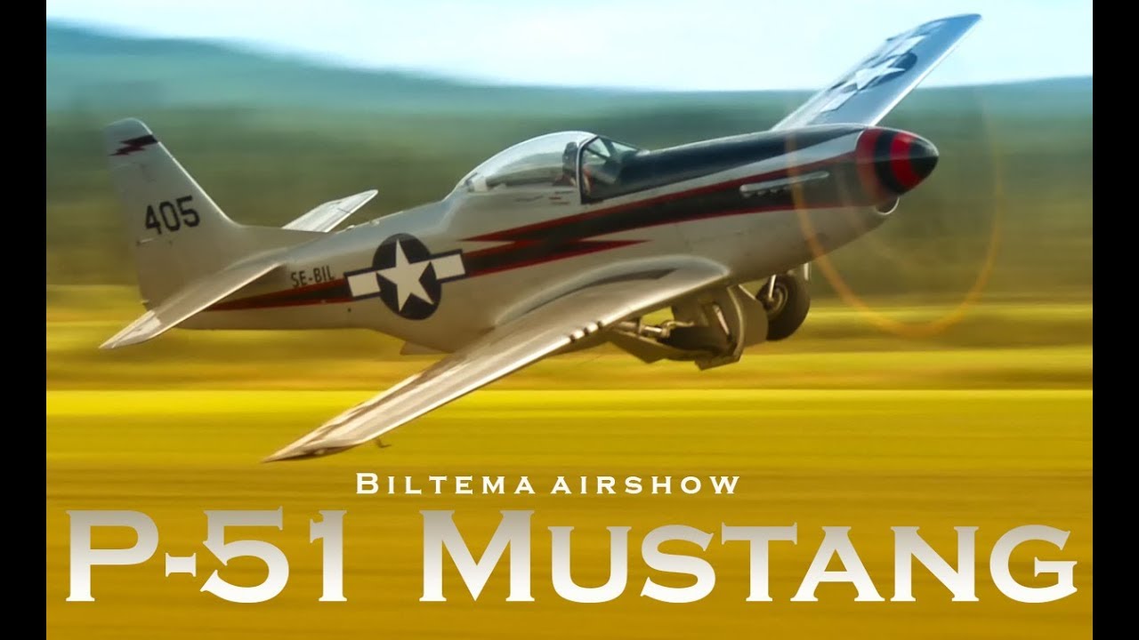 P-51D Cavalier Mustang II SE-BIL. Great display! Pure engine sound!