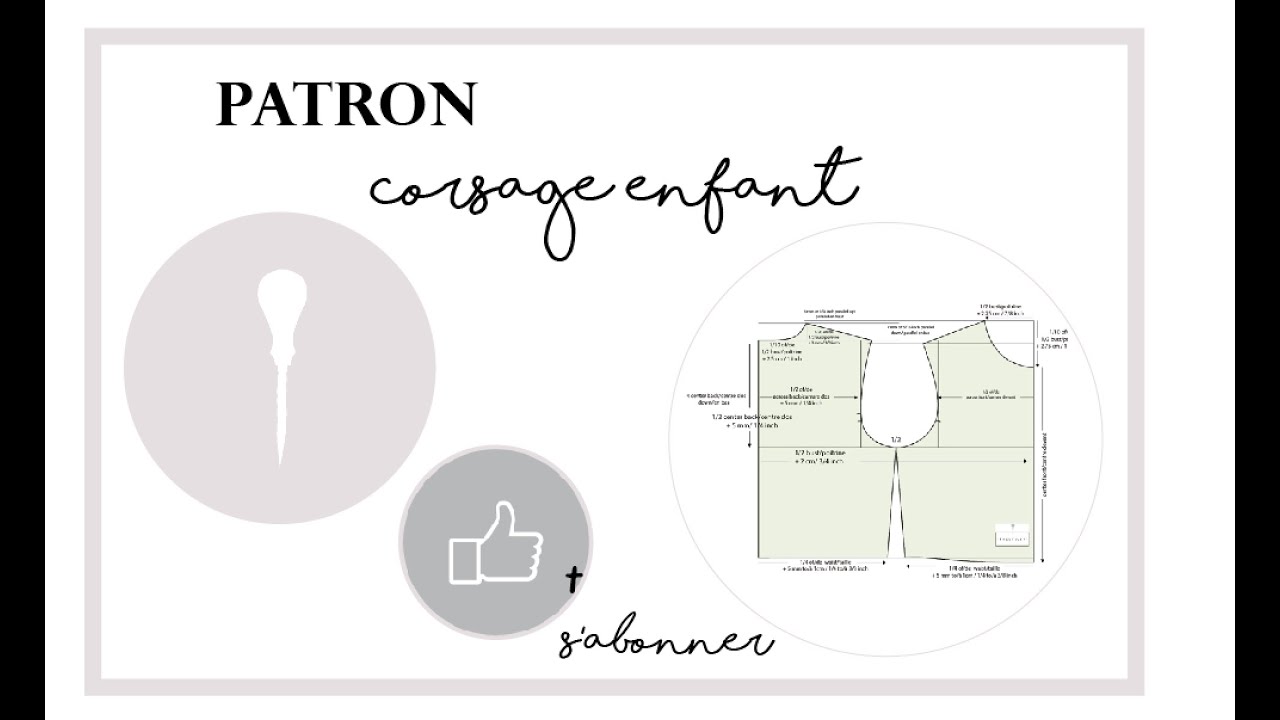 Patron d'un gabarit de corsage, Enfant.