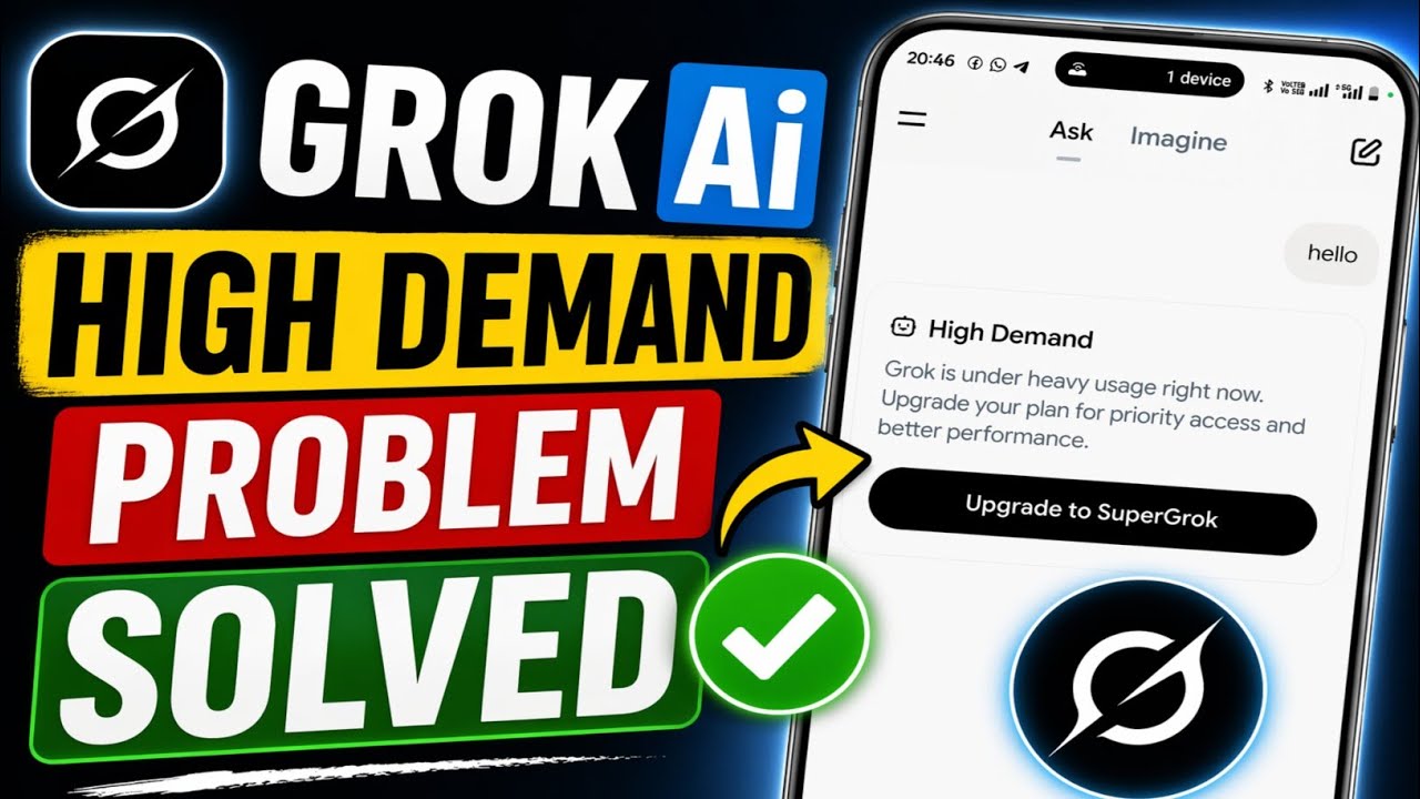 How To Fix Grok Ai High Demand | Grok High Demand Problem Solve |Grok is under heavy usage right now