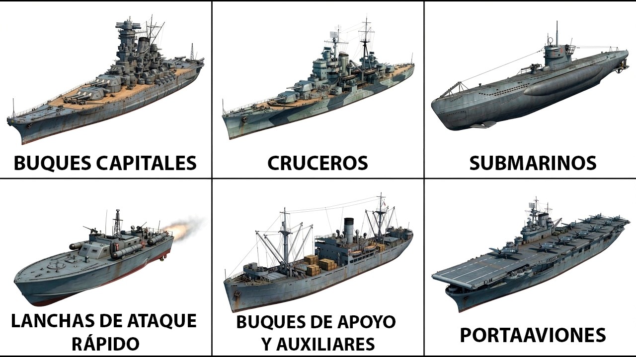Todos Los Tipos De BUQUES De Guerra En La Segunda Guerra Mundial EXPLICADOS