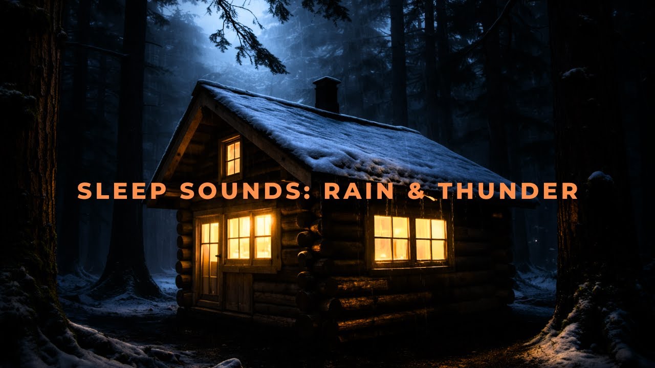 Forest Rain & Distant Thunder  For Sleep 🌧️⛈️ | 1 Hour Night Storm Sounds ASMR for Deep Sleep