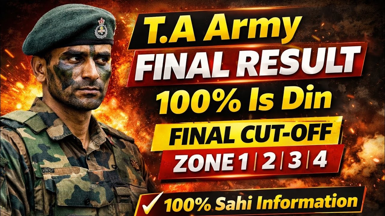 TA Army Final Result 2026 🔥 100% Is Din Aayega | Final Cut-Off Zone 1 2 3 4 | Sahi Update #TAArmy 