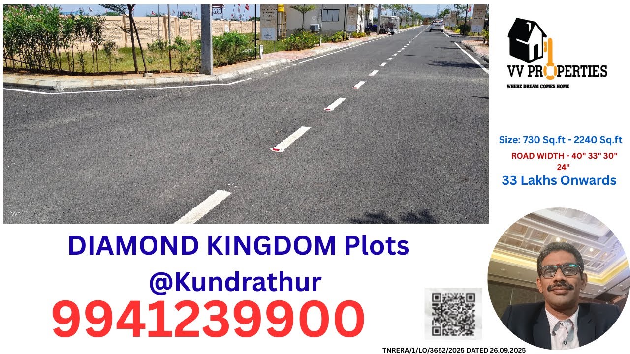 #034 Diamond Kingdom by Urban Tree | CMDA & RERA Approved Villa Plots in Kundrathur