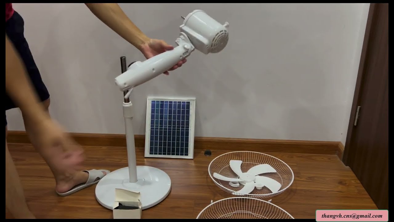 Hướng dẫn lắp đặt, vận hành và sử dụng quạt  pin năng lượng mặt trời Solar Fan
