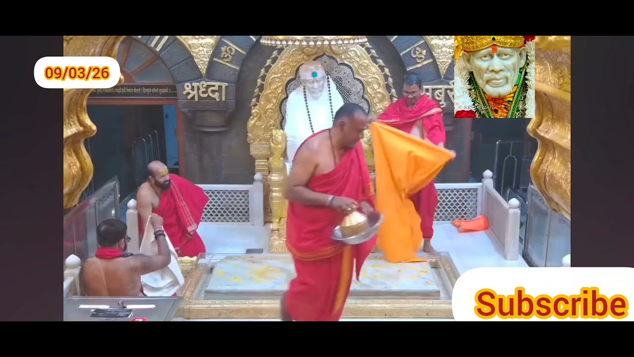 Sai Baba Darshan Live Dhoop Aarti 09/03/26