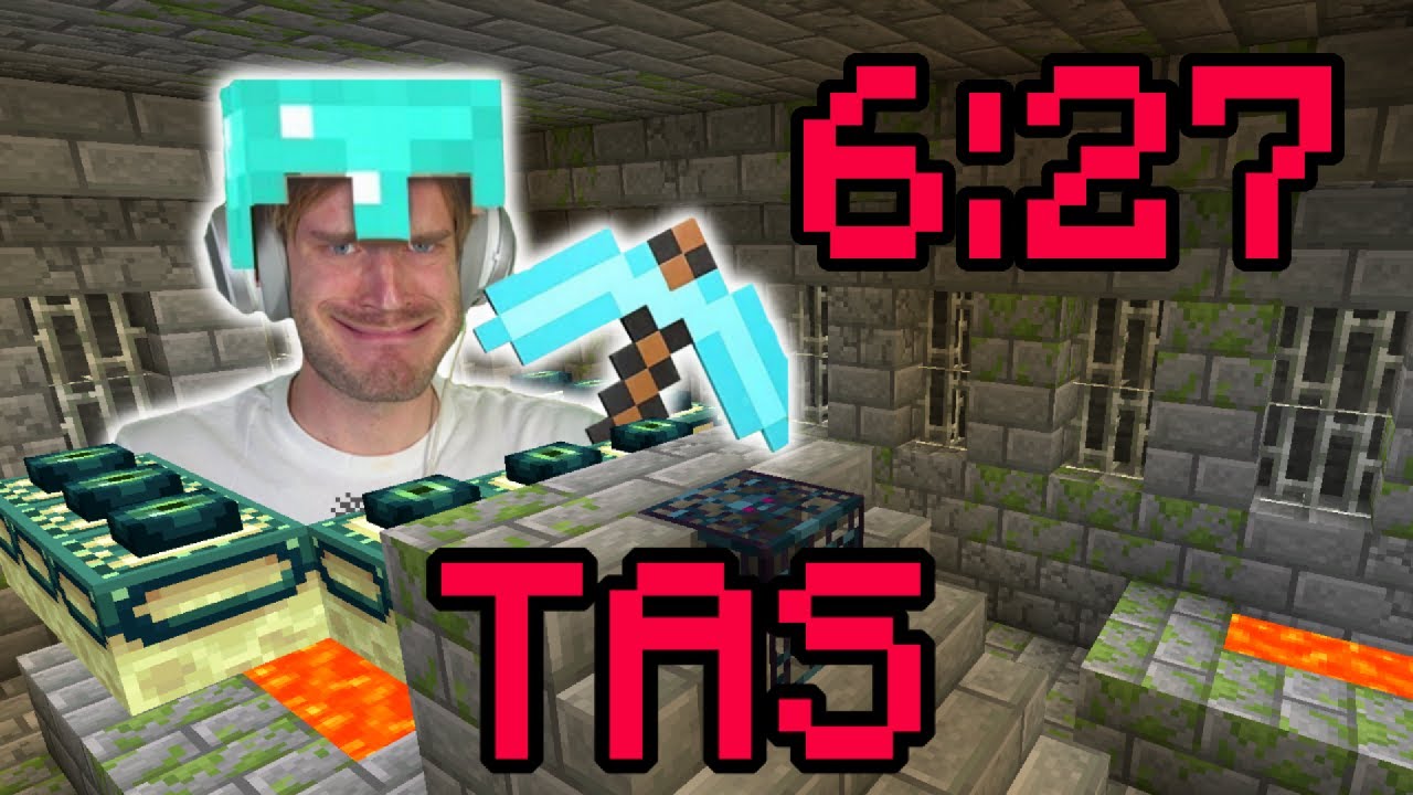 Speedrunning Pewdiepie's Minecraft Seed | TAS | 6:27