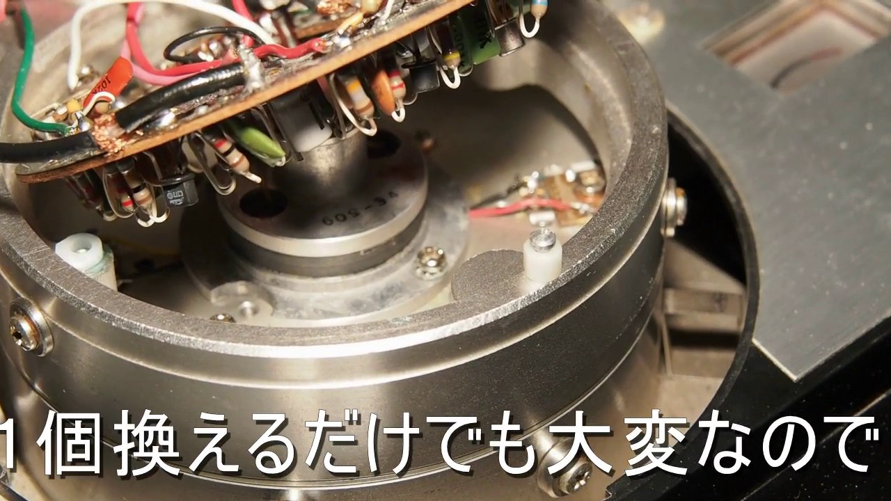 オープンリール　カラーVTR　２度目のヘッド交換　東芝GV-201C