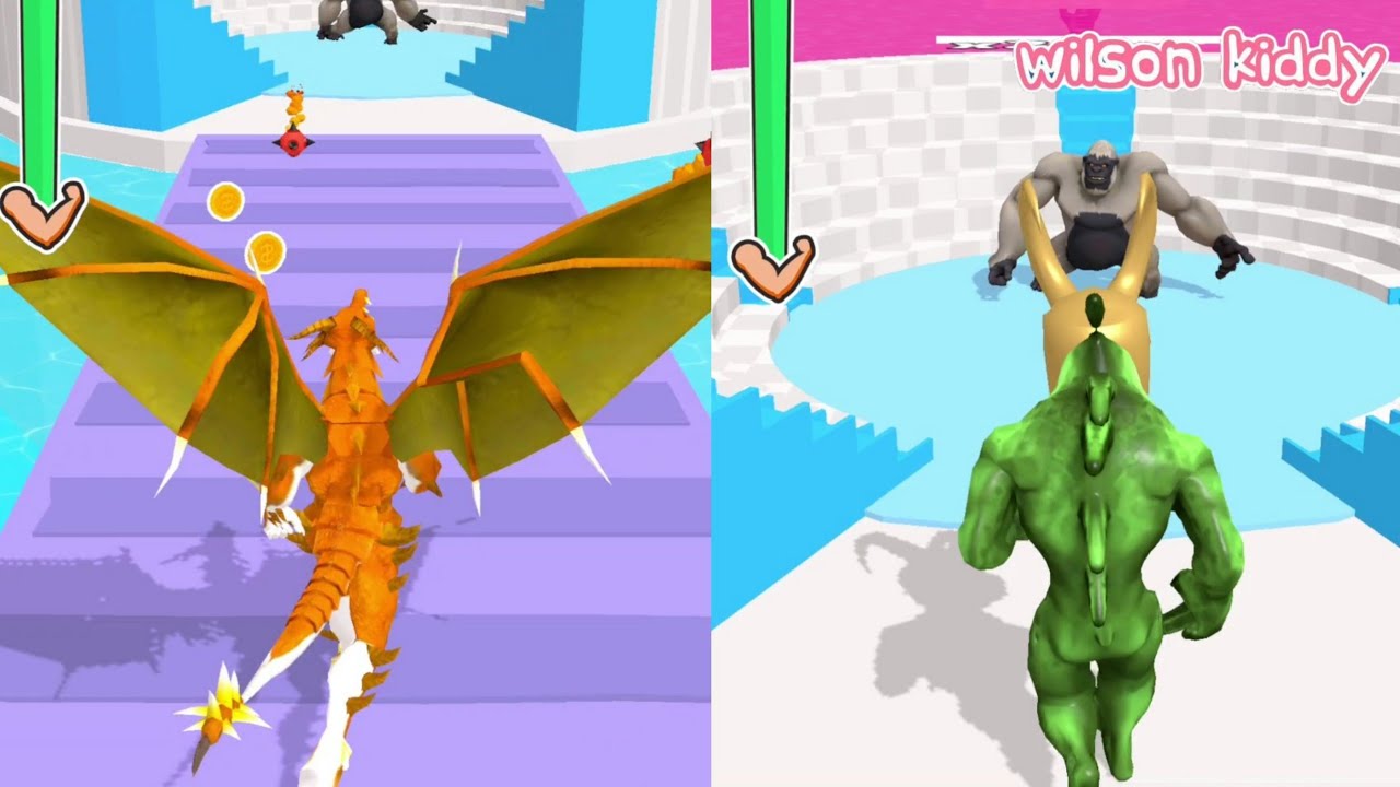 Naga Evolusi vs Gorilla Raksasa 😱😲 | Monster Evolution | Game Wilson Kiddy