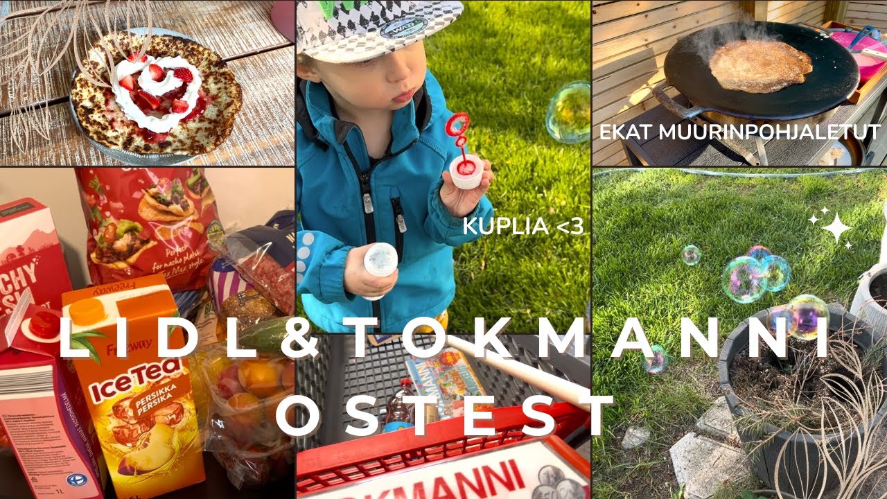 Lidl- ja Tokmanni- OSTOSTEN ESITTELY | Pihahommia, kuplia ja ekat muurinpohjaletut ❤️