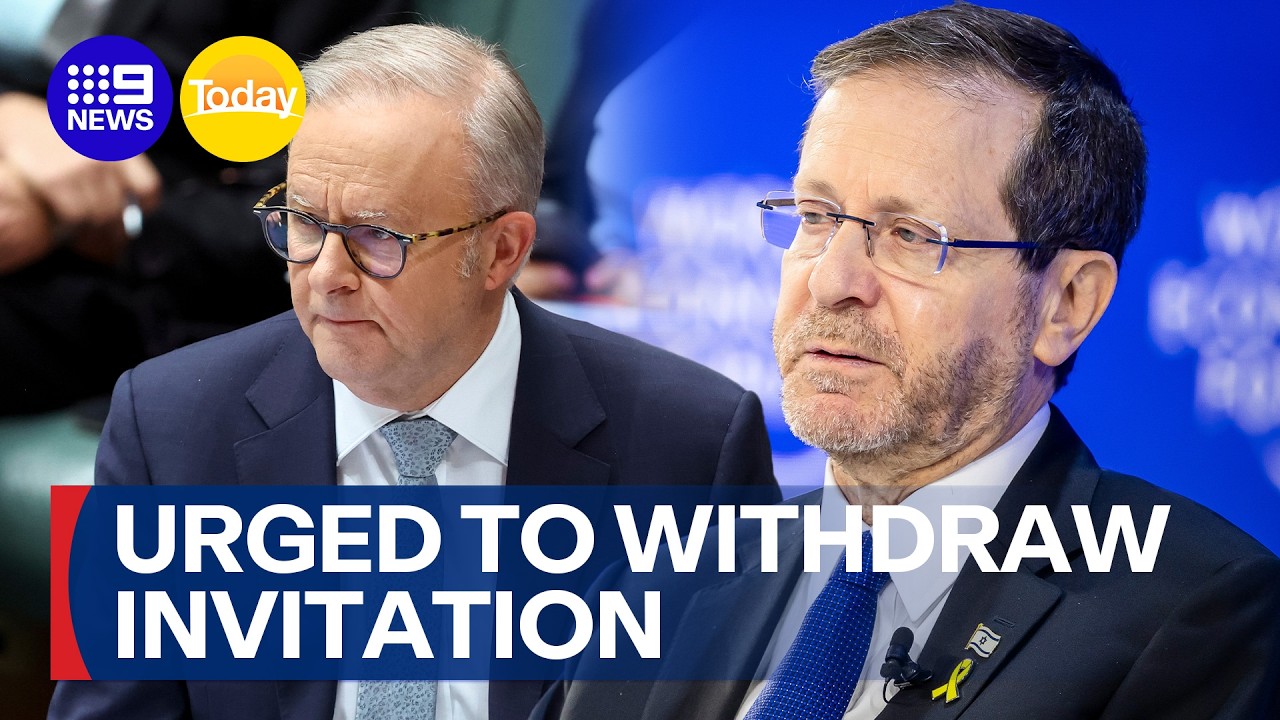 PM urged to withdraw invitation to Israeli President | 9 News Australia