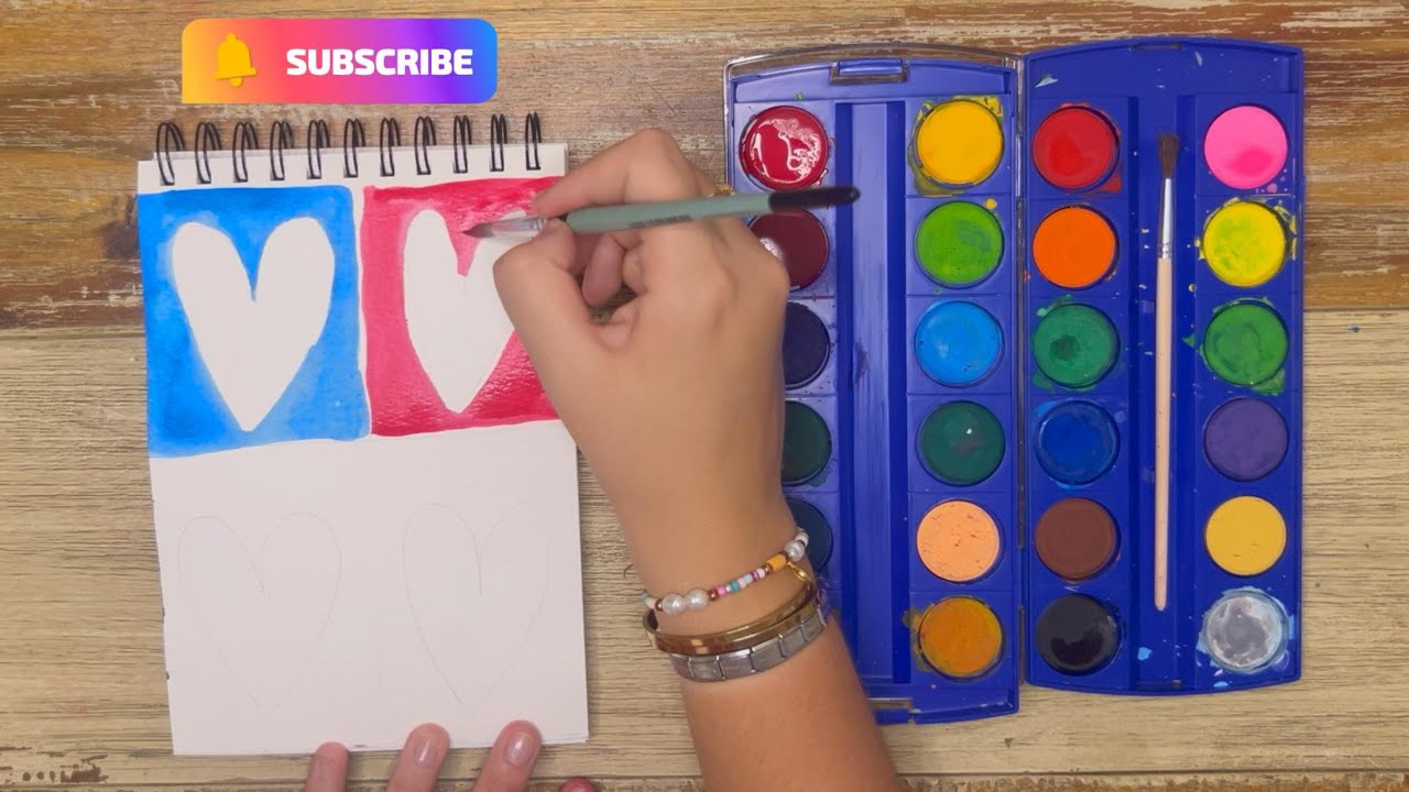 How to Paint Hearts 4 Different Styles | For Beginners