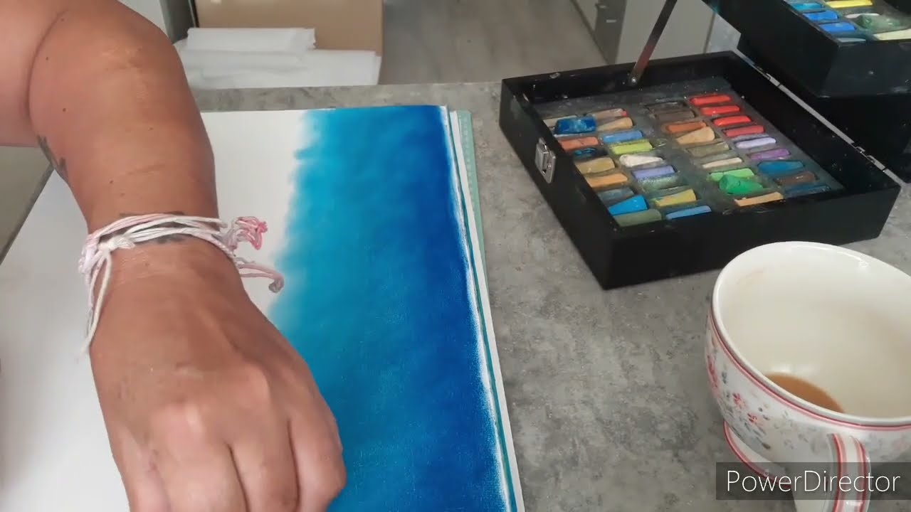 #tutorial  Ostseeblick mit Softpastell Kreiden von Sennelier🎨