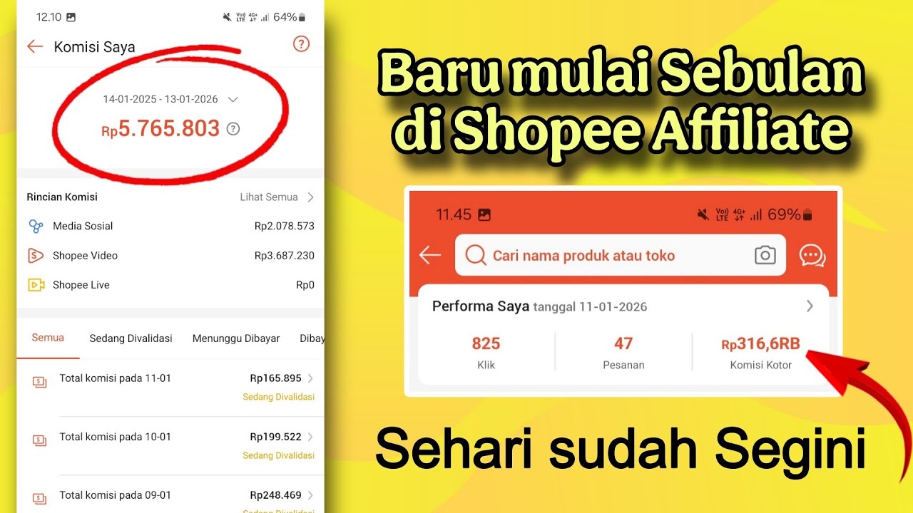 Cara Shopee Affiliate 2026 Lengkap | Sebulan pertama 5 Juta