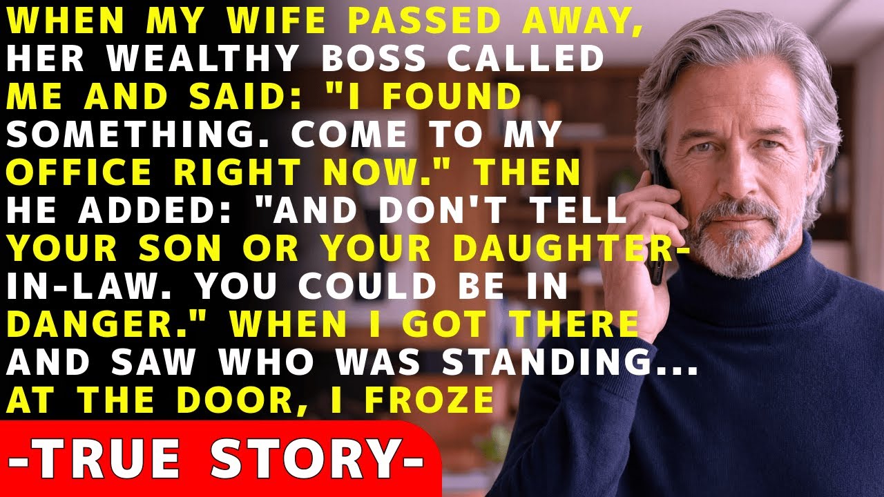 On the day of my wife’s funeral, her boss called me “You need to see this!” | Real story.
