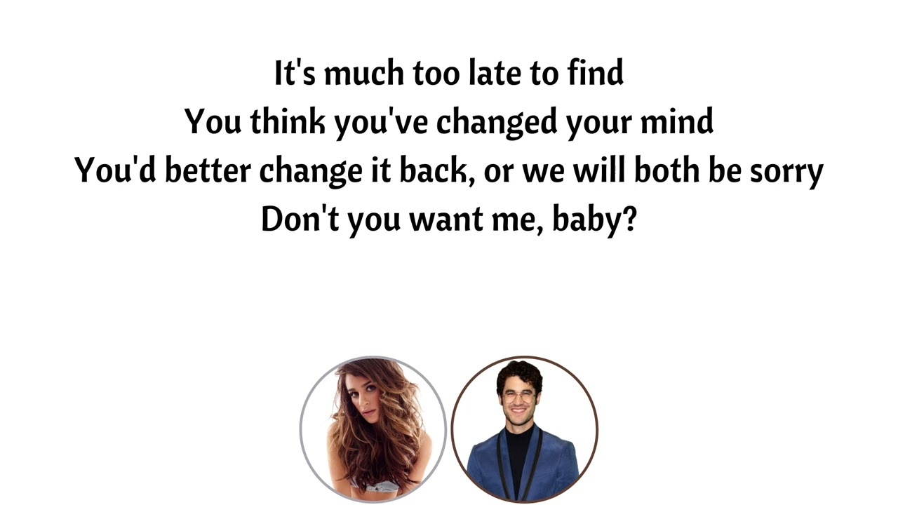 Glee Don't You Want Me Lyrics