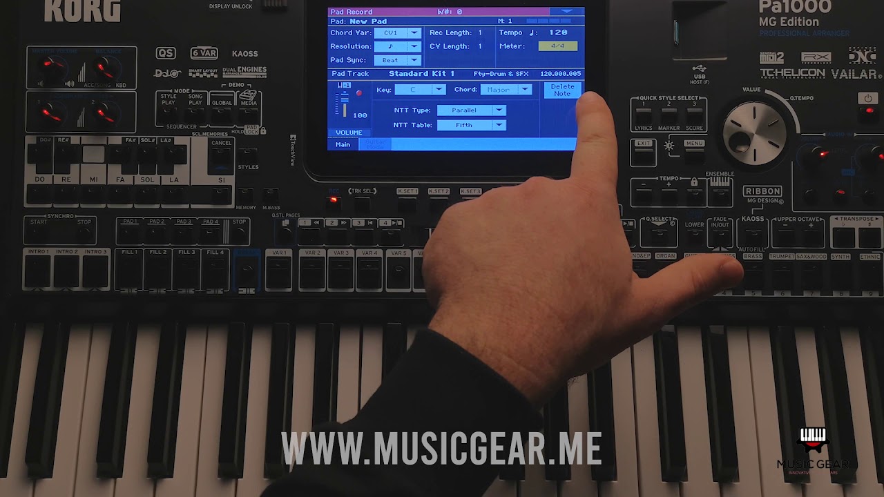 Korg Pa1000 MG manual How to Rec PAD part.13