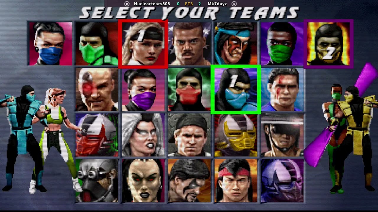 Ultimate Mortal Kombat 3 Fightcade - FT3 - 2 On 2 Kombat