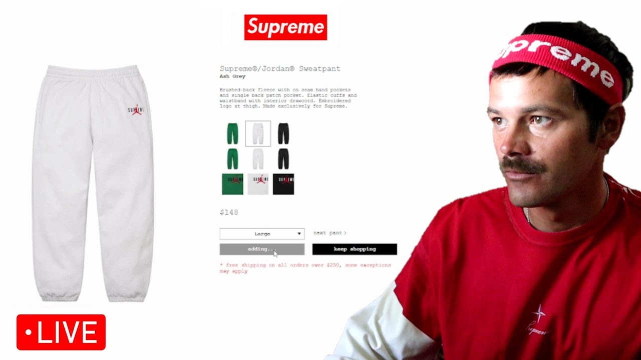 SUPREME X JORDAN - LIVE COP