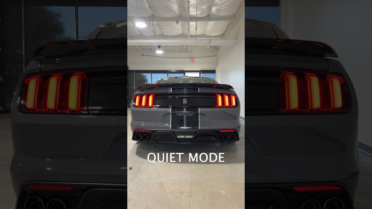 Громкие и тихие режимы выхлопа на Shelby GT350&hellip; #выхлоп #shelby #ford #mustang #cars
