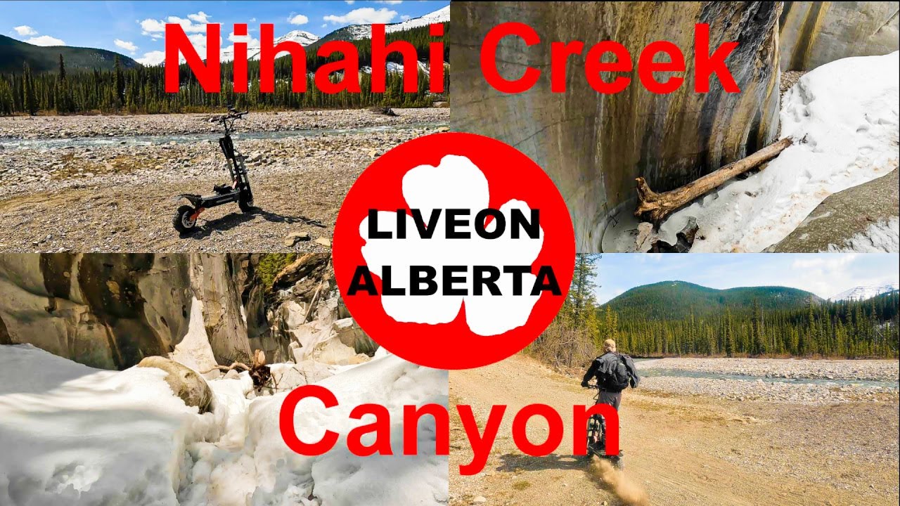 BREATHTAKING NIHAHI CANYON: Scooter/Hike Adventure #canadianrockies