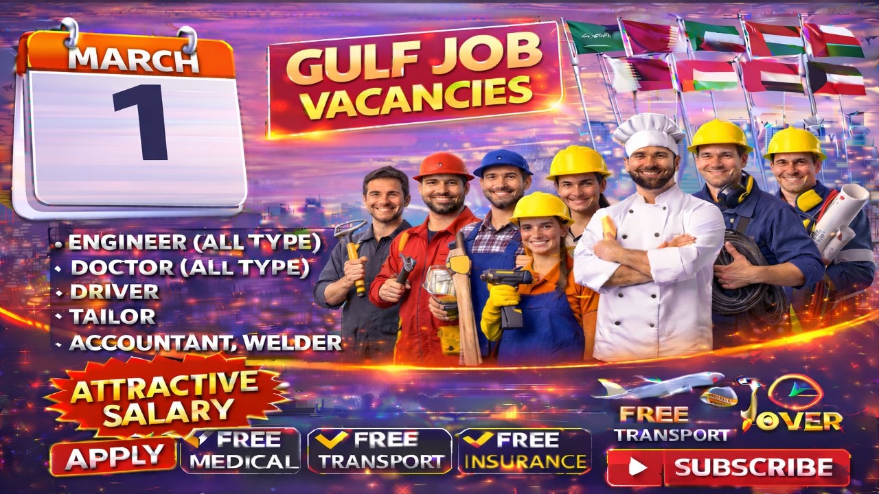 01-3-2026 Latest Gulf Job Vacancies Apply Now #job #jobs #jobvacancies #vacancy #2026