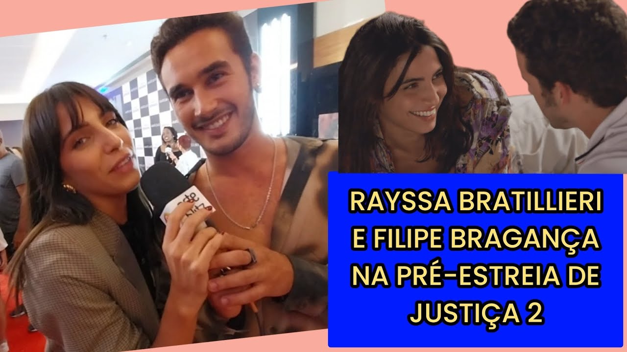 Rayssa Bratillieri e Filipe Bragança,  Ísis e Giovanni de Elas por Elas, no lançamento de Justiça 2.