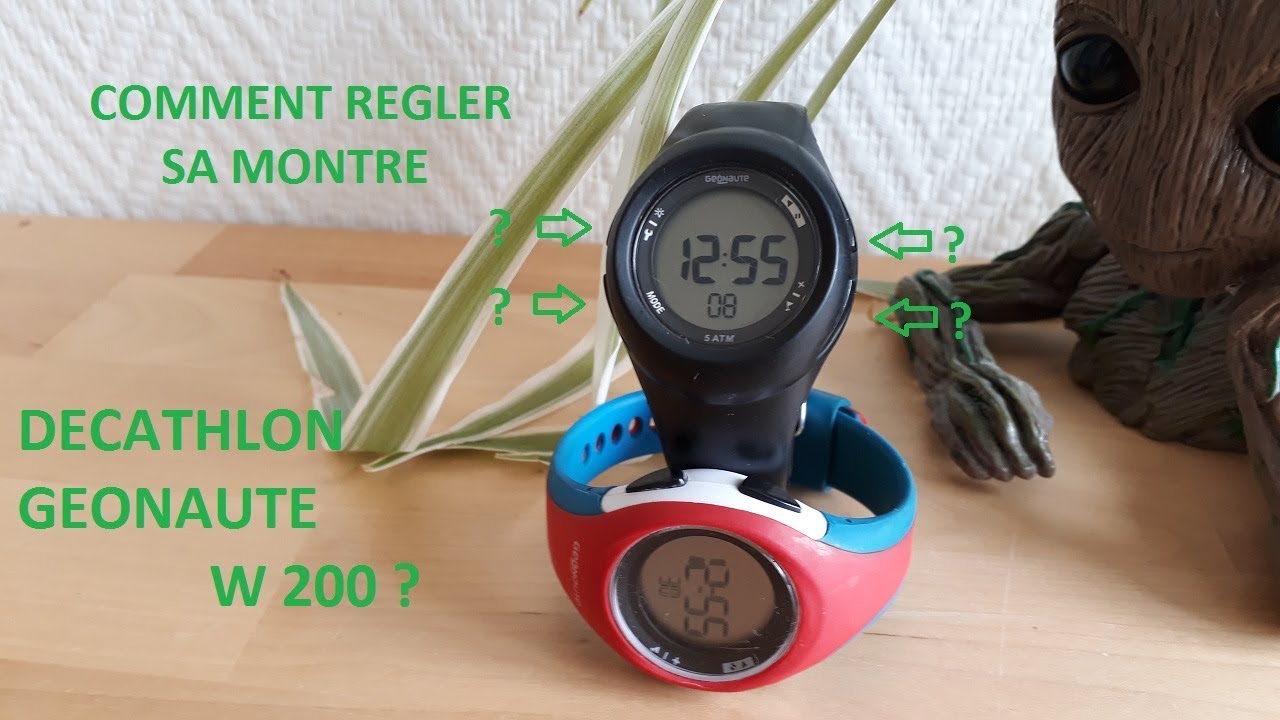 COMMENT REGLER L' HEURE DE SA MONTRE DECATHLON GEONAUTE W200 ?