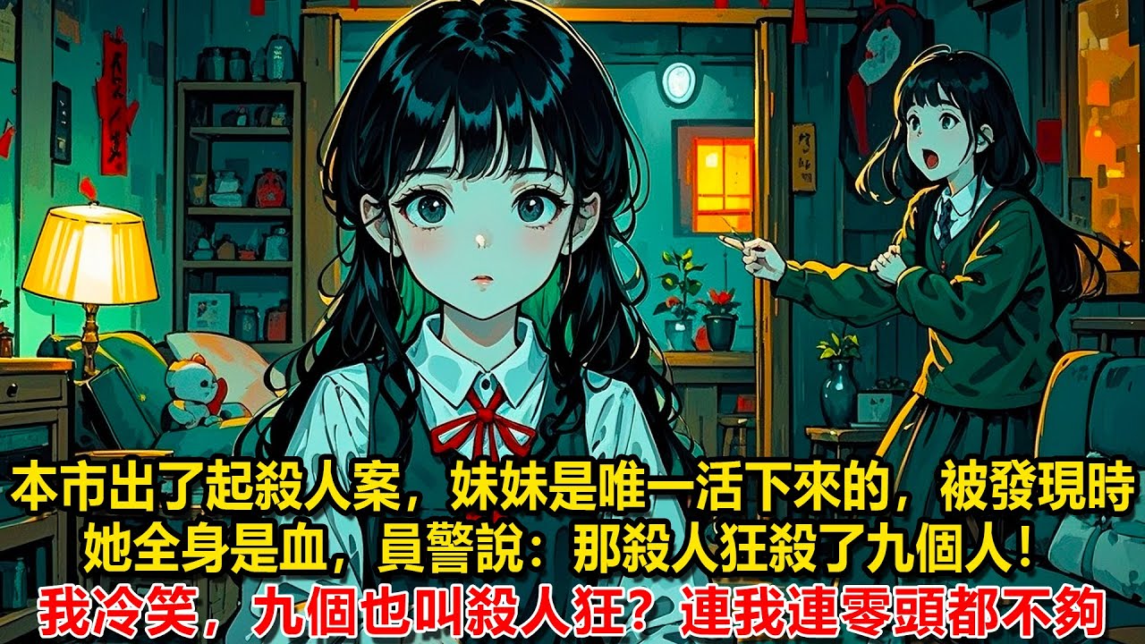本市出了起連環殺人案，而妹妹是唯一從兇手手中活下來的人，被人發現時她全身是血，皮膚大面積潰爛。員警囑咐我：那殺人狂殺了九個人！一定會回來找你妹妹的！我冷笑，九個也叫殺人狂？這跟我比起來，連零頭都不夠