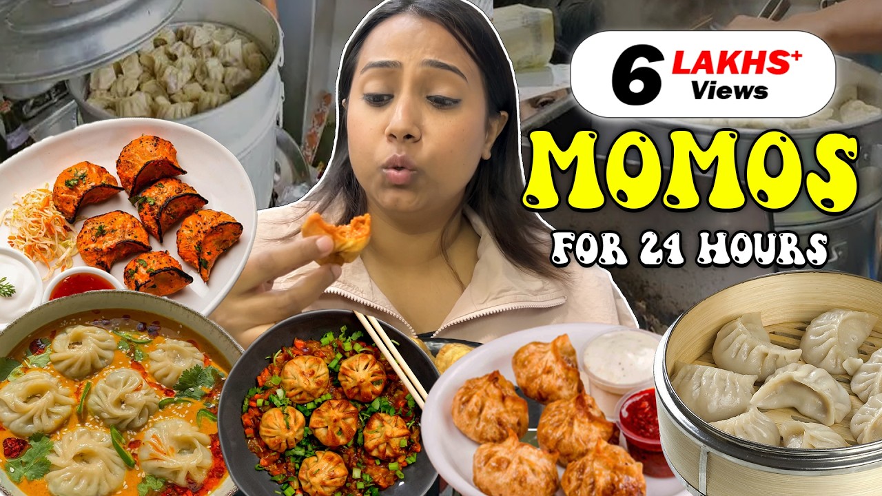 Eating only MOMO's for 24 Hours | Food Challenge Part-2