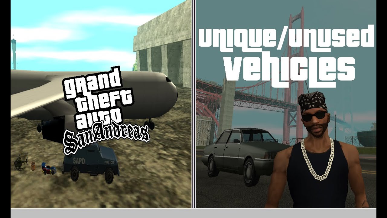 Unique/Unused Vehicles In GTA SA