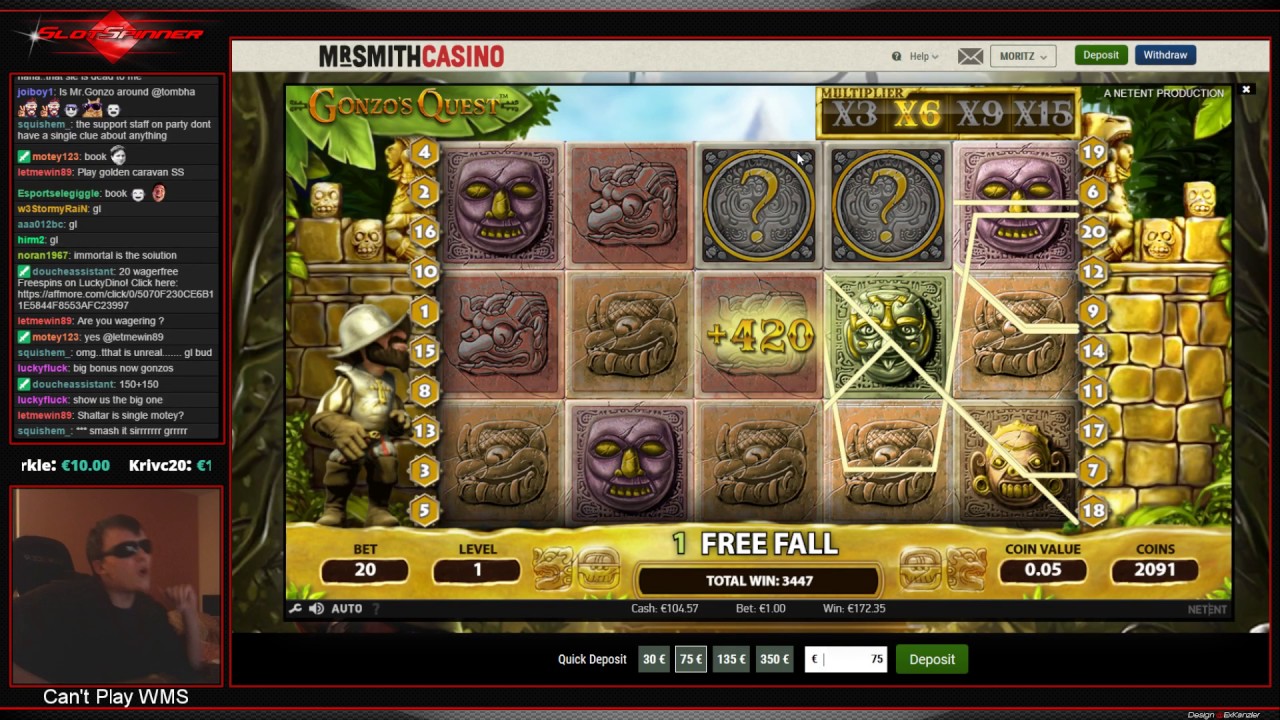HUGE MEGA BIG WIN ON GONZOS QUEST!