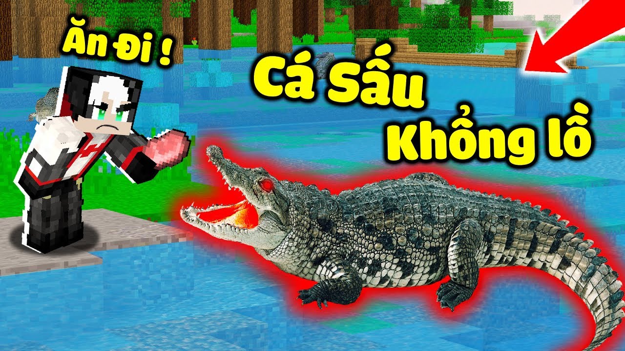 THỬ THÁCH TROLL MỀU BẰNG CÁ SẤU ĂN THỊT NGƯỜI KHỔNG LỒ TRONG MINECRAFT*REDHOOD CÓ THÚ CƯNG LÀ CÁ SẤU