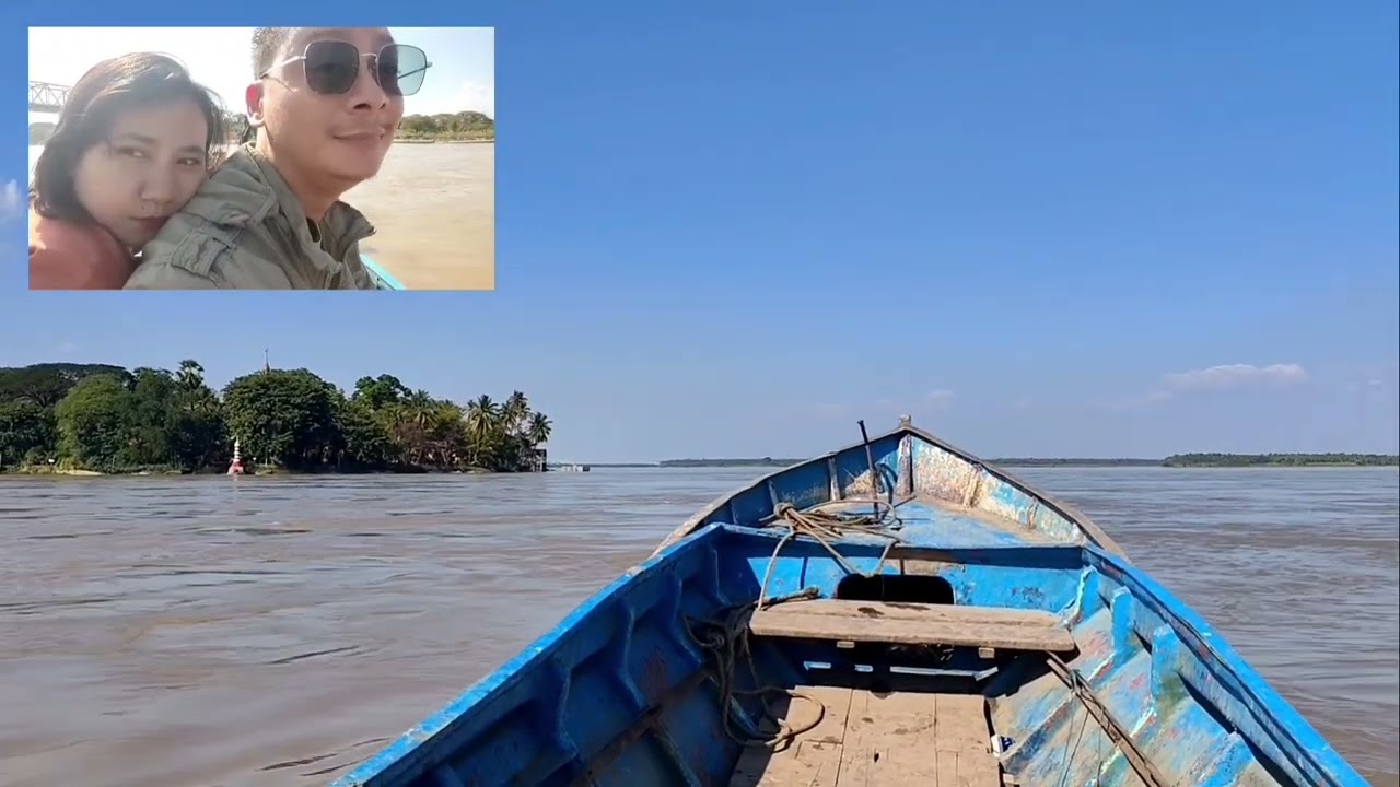 ခေါင်းဆေးကျွန်းကို လှေနဲ့ကူးနေတာလေး🥰