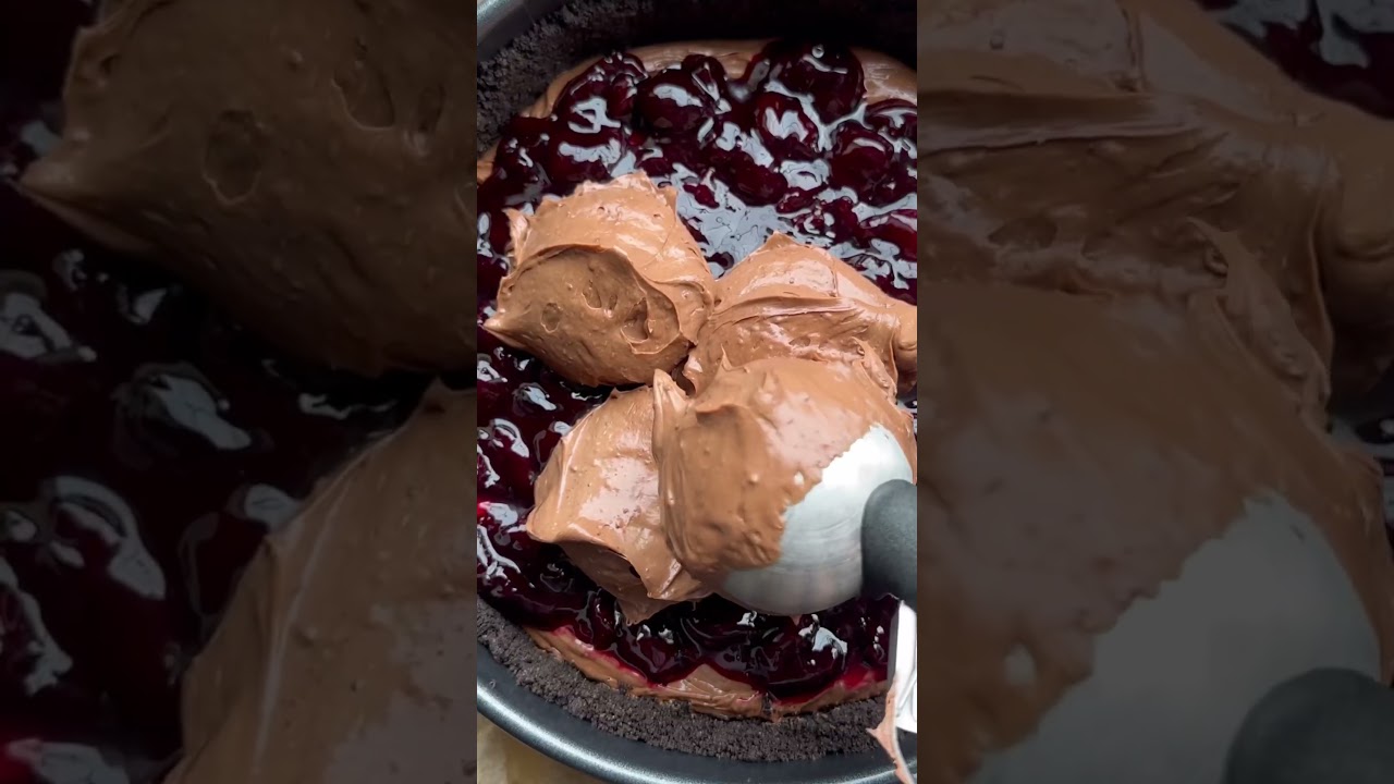 Black Forest Cheesecake - perfect for cherry season! 🥹🍒 #shorts #cheesecake