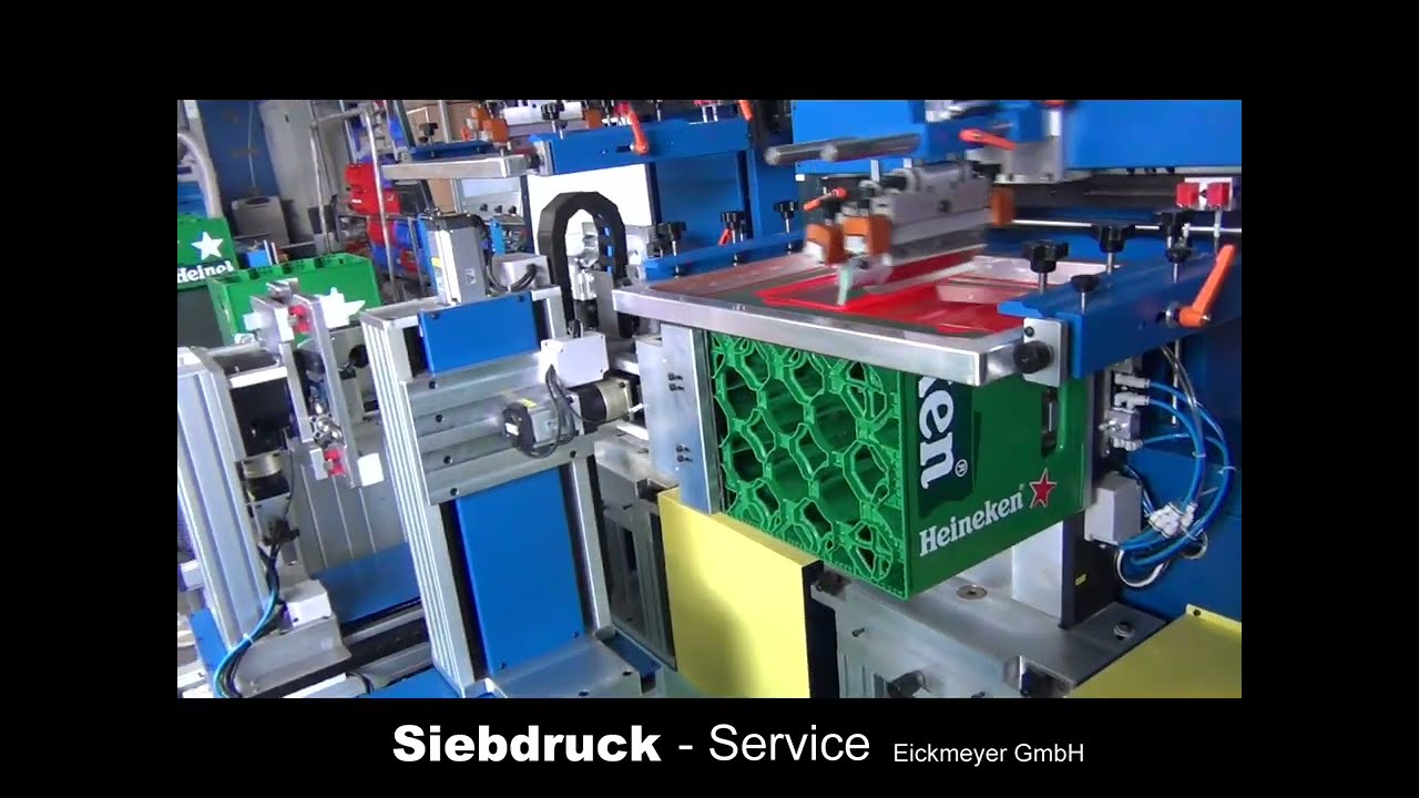 Automatische Siebdruckmaschine  für den Kistendruck