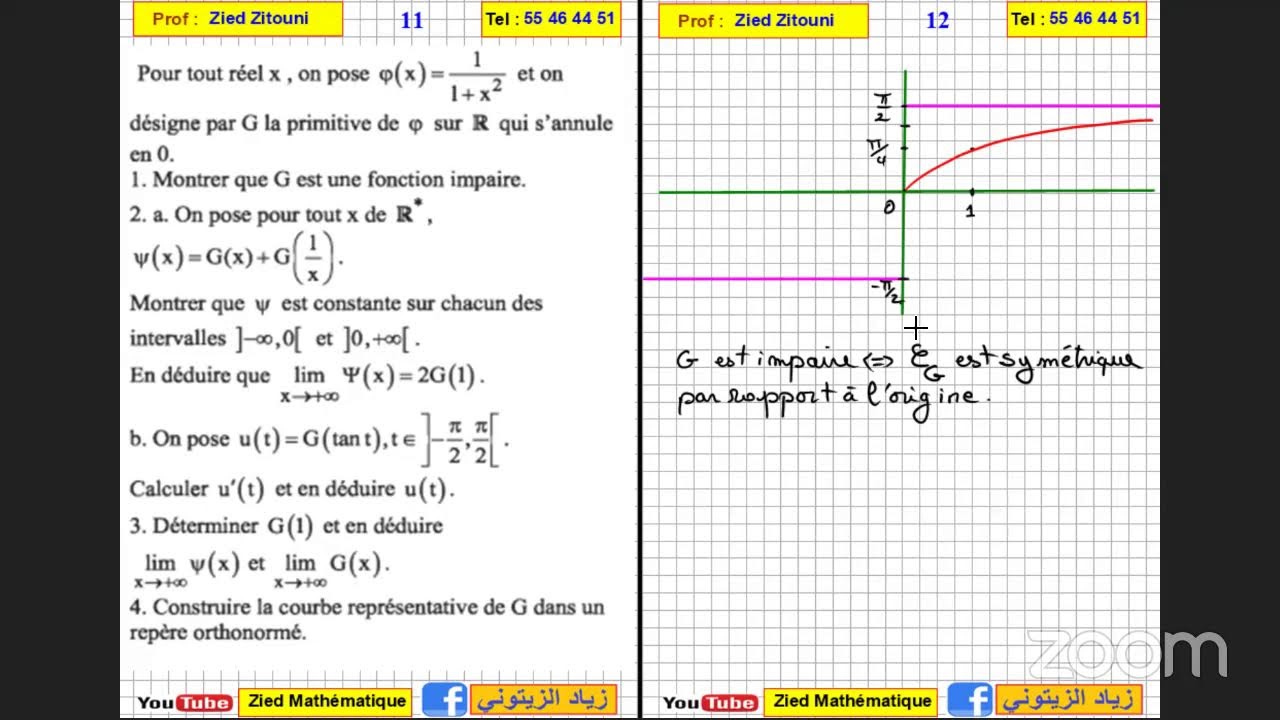 02- Primitive : Correction Exercice Primitive Bac Math/ Science / Technique
