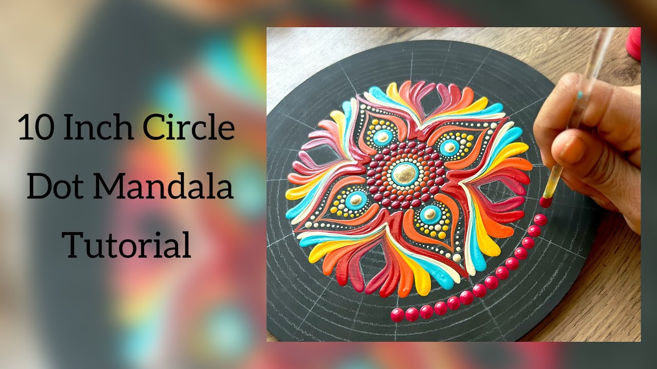 Dot mandala tutorial | Brush strokes pattern | Mandala art #tutorial #dotmandala #art #mandala ala