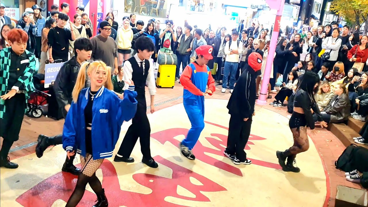 [STREET ARTIST] BE OUR. WITH NEW MEMBER. HALLOWEEN HONGDAE BUSKING. 241028.