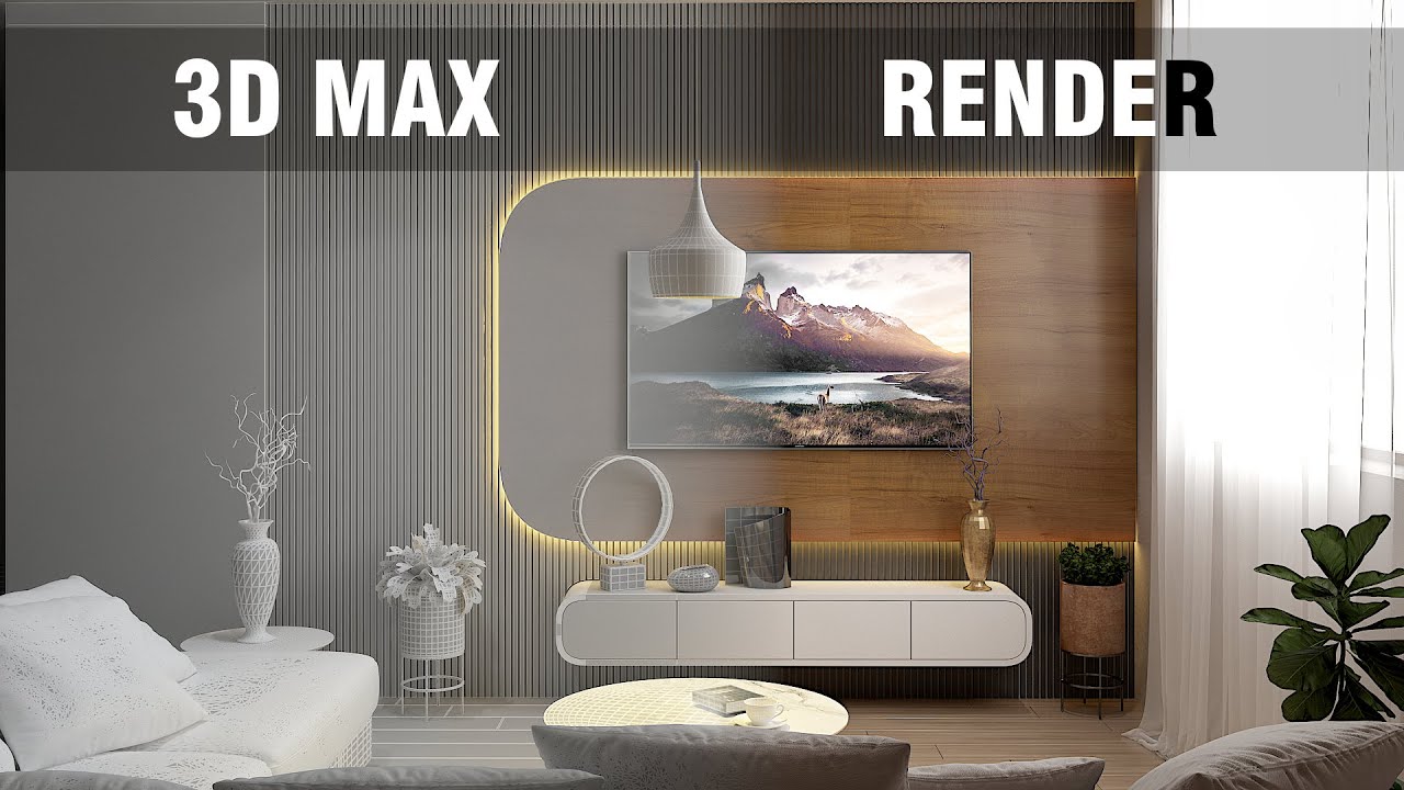 TV Room Modeling and Design in 3Ds Max