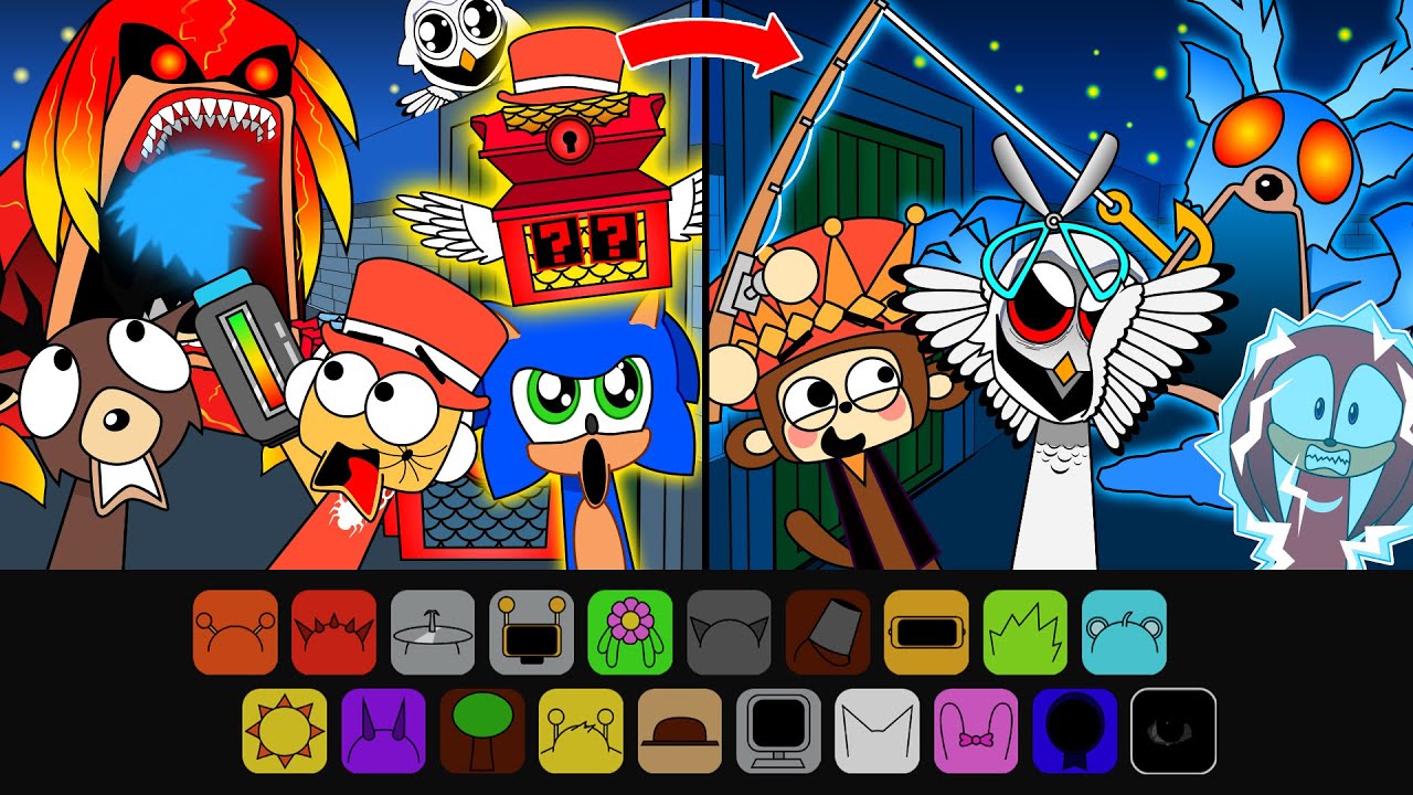 Incredibox Sprunki Retake Sinner Edition: MAZE INFINITE CHEST, Knuckles Sonic HideSeek 99NightForest