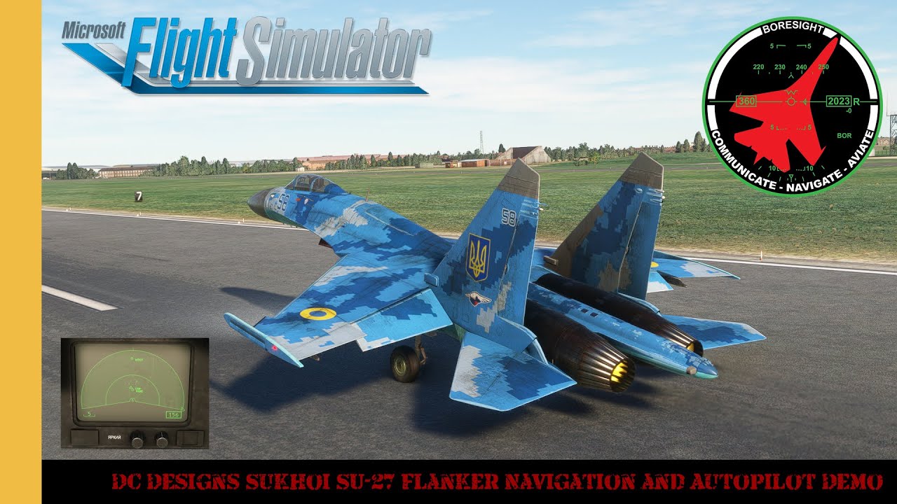 DC Designs Sukhoi SU-27 Flanker Navigation and Autopilot Demo | Microsoft Flight Simulator