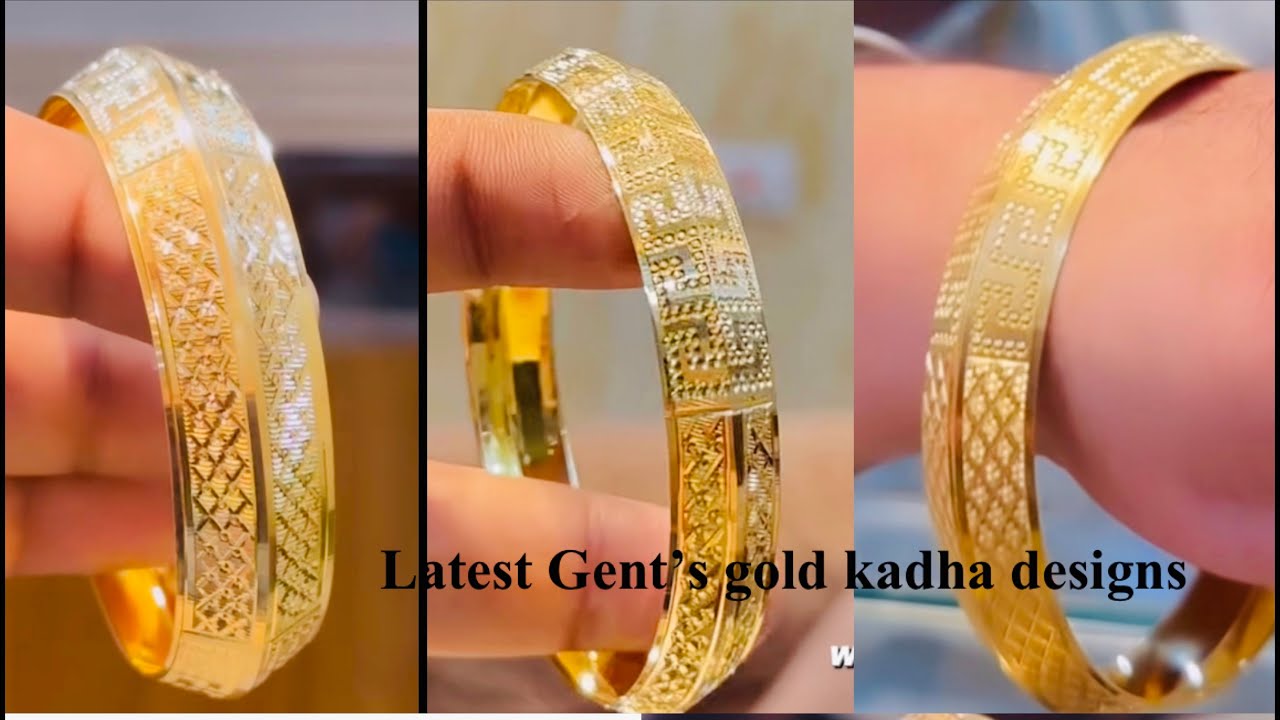 Latest Gold Gent&rsquo;s kada designs 2022 with weight &Price | Gold jewellery collection #lifestylegold
