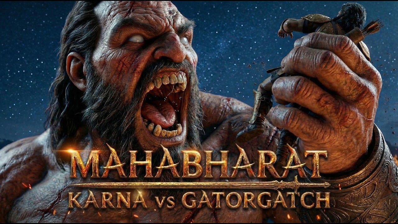 Karna vs Ghatotkach | Mahabharat Night Battle | AI short Film | Mythology | Sanatan Dharma