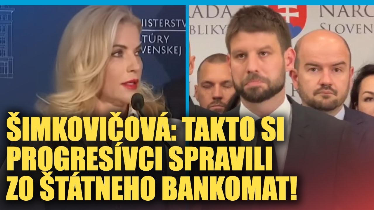 &Scaron;imkovičov&aacute;: TAKTO si progres&iacute;vci urobili zo &scaron;t&aacute;tneho bankomat