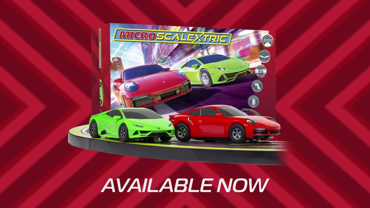 Micro Scalextric I Super Speed Race Set - Lamborghini vs Porsche