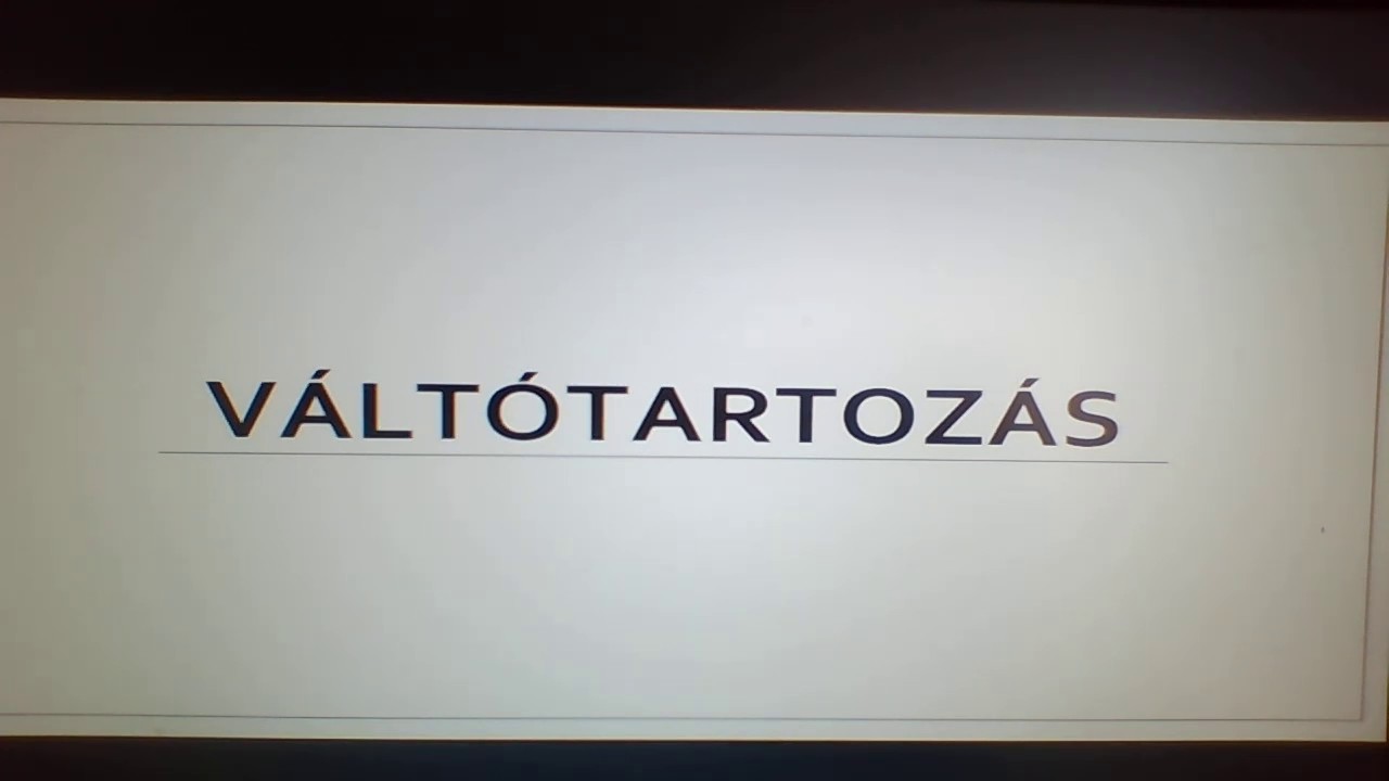Váltótartozás könyvelése