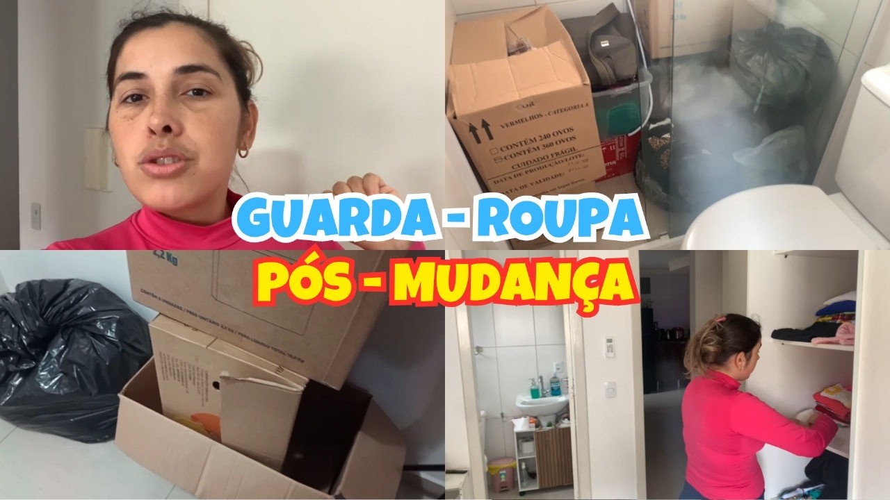 DIÁRIO DE MUDANÇA| Ep. 3: Organizando Meu Guarda-Roupa Pós-Mudança + Banho das Crianças | Lar da Jô